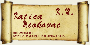 Katica Miokovac vizit kartica